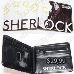 Billetera Series Sherlock Ecuador Comprar Venden, Bonita Apariencia perfecta para los fans de la serie, practica, Hermoso material de cuerina Color blanco y negro Estado nuevo
