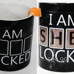 Jarro mágico Series Sherlock Logo Ecuador Comprar Venden, Bonita Apariencia divertido de usar, práctica, Hermoso material de cerámica Color: negro Estado: Nuevo