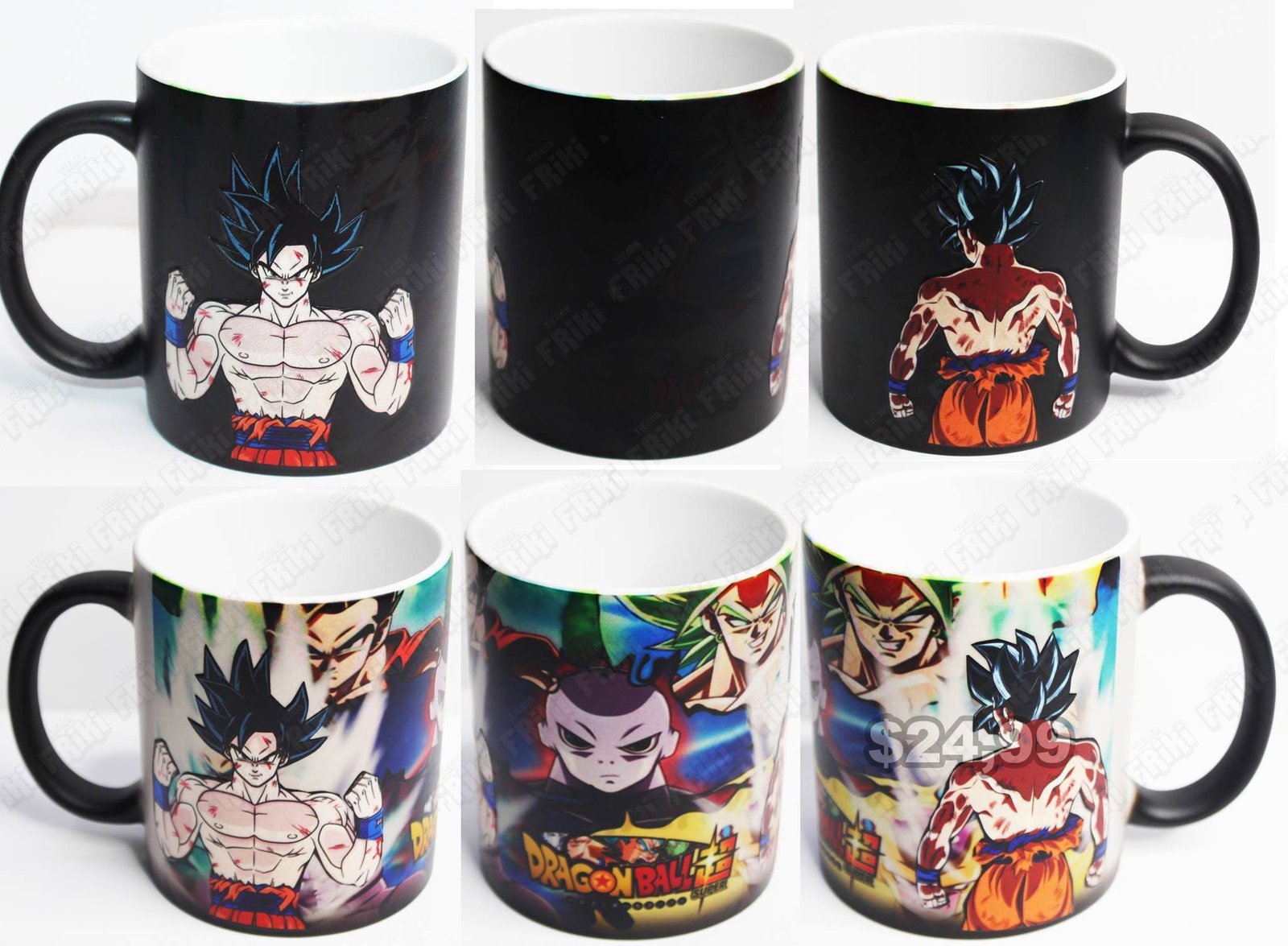 Jarro mágico Anime Dragon Ball Goku y Jiren Ecuador Comprar Venden, Bonita Apariencia divertido de usar, práctica, Hermoso material de cerámica Color: negro Estado: Nuevo