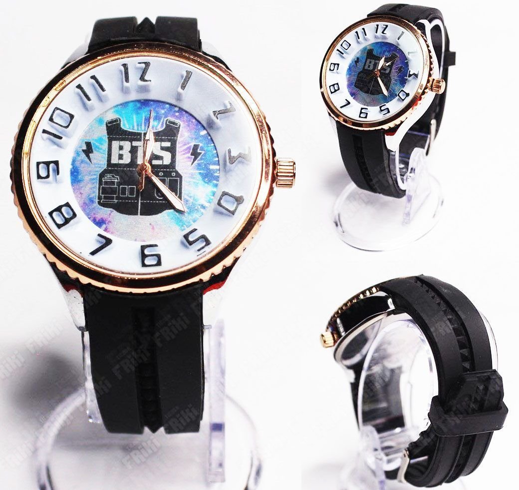 Reloj de pulsera Música Kpop BTS Ecuador Comprar Venden, Bonita Apariencia ideal para los fans, practica, Hermoso material de acero inoxidable Color negro Estado nuevo
