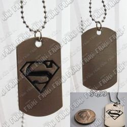 Collar Comics Superman Placa Logo S Ecuador Comprar Venden, Bonita Apariencia perfecta para parejas, practica, Hermoso material de bronce niquelado Color plateado y negro Estado nuevo