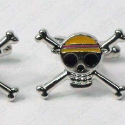 Gemelos Anime One Piece Calavera Ecuador Comprar Venden, Bonita Apariencia perfecto para los fans de la serie, practica, Hermoso material de bronce niquelado Color plateados Estado nuevos