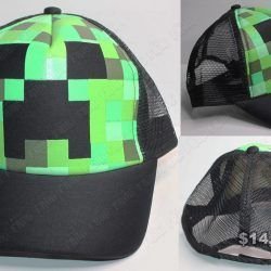 Gorra Videojuegos Minecraft Creeper Ecuador Comprar Venden, Bonita Apariencia de la cara de un creeper, practica, Hermoso material de algodón Color verde Estado nuevo