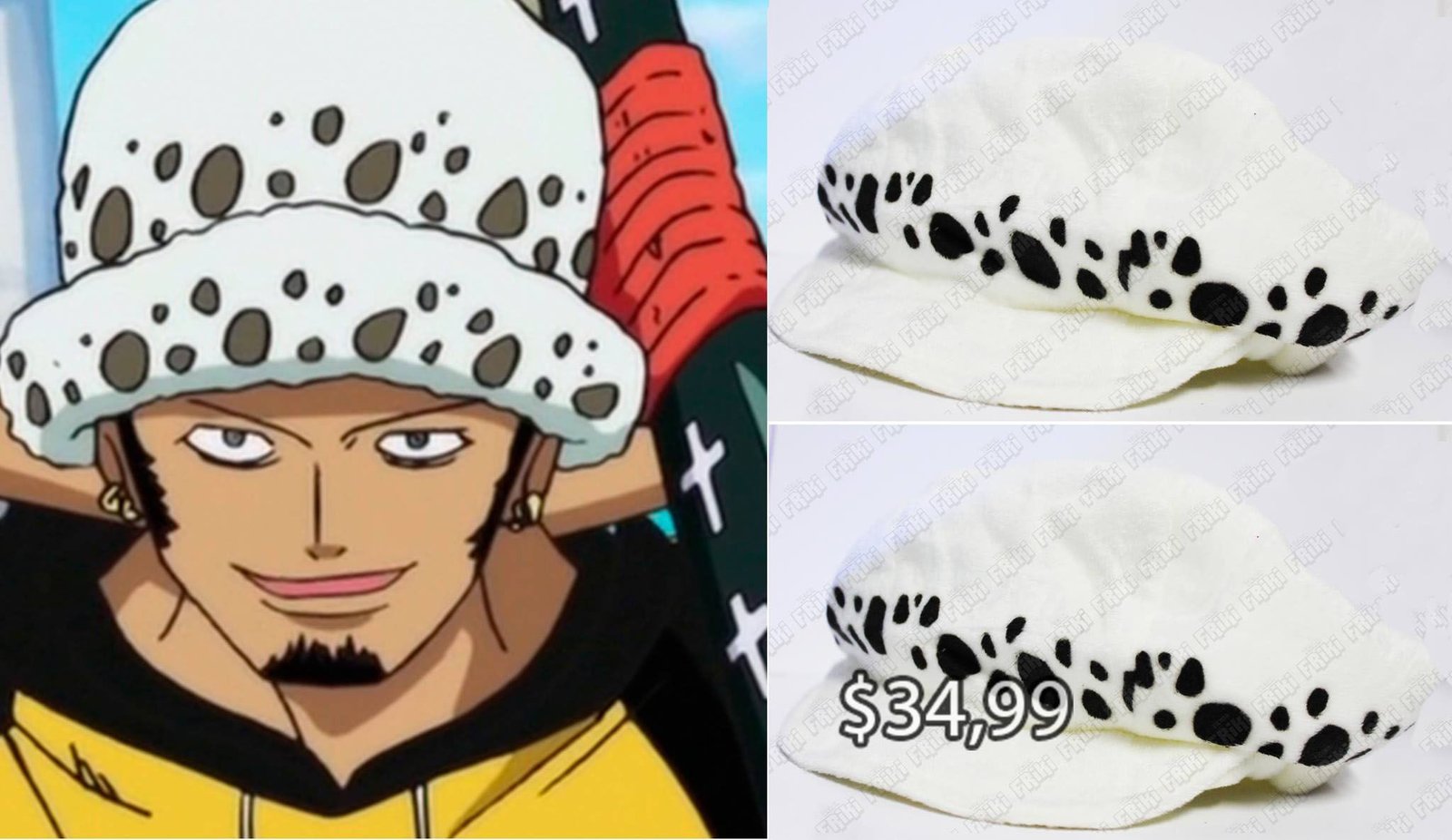 Gorro Anime One Piece Trafalgar Ecuador Comprar Venden, Bonita Apariencia, practica, Hermoso material lana Color blanco Estado nuevo