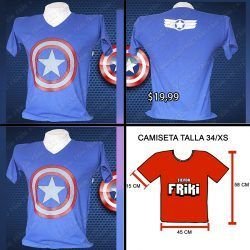 camiseta Capitán América comic ropa escudo Captain America Geek tienda friki