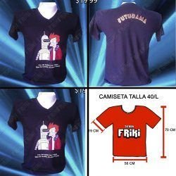 camiseta Futurama Series tv ropa bender y fry futu rama seriéfilo tienda friki