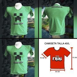 camiseta Minecraft videojuegos ropa creeper mine craft gamer tienda friki